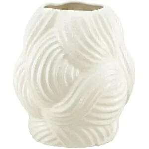 Höffner Vase   ¦ creme ¦ Porzellan ¦ Maße (cm): H: 24  Ø: 21