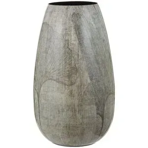 Höffner Vase   ¦ grau ¦ Metall ¦ Maße (cm): B: 18 H: 30