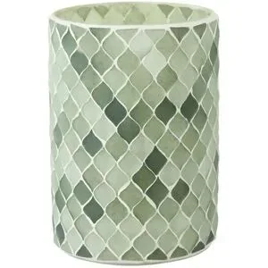 Höffner Teelichtglas   ¦ grün ¦ Glas ¦ Maße (cm): B: 10 H: 14