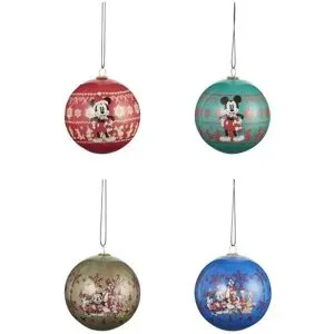 Weihnachtskugeln Disney  4er Set   ¦ mehrfarbig ¦ Kunststoff ¦ Maße (cm):