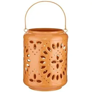 Höffner Laterne   ¦ orange ¦ Eisen ¦ Maße (cm): H: 20  Ø: 17
