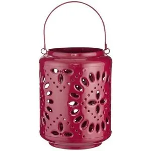 Höffner Laterne   ¦ rosa/pink ¦ Eisen ¦ Maße (cm): H: 20  Ø: 17