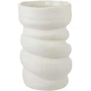 Höffner Vase   ¦ weiß ¦ Steinzeug ¦ Maße (cm): B: 12,5 H: 20