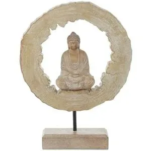 HOME STORY Buddha Objekt   ¦ holzfarben ¦ Polyresin (Kunstharz) ¦ Maße (cm): B: