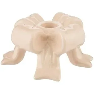 Höffner Kerzenhalter Schleife   ¦ rosa/pink ¦ Dolomite ¦ Maße (cm): B: 11 H: 6,3