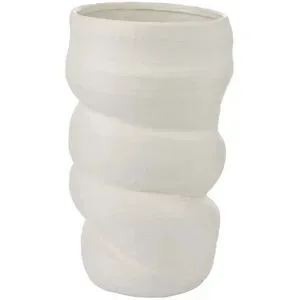Höffner Vase   ¦ weiß ¦ Steinzeug ¦ Maße (cm): B: 14,5 H: 25