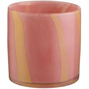 HOME STORY Teelichtglas   ¦ rosa/pink ¦ Glas ¦ Maße (cm): H: 10  Ø: 10