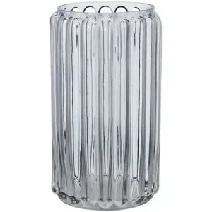 Höffner Vase   ¦ grau ¦ Glas ¦ Maße (cm): H: 26  Ø: 14