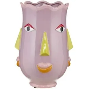 Höffner Vase   ¦ lila/violett ¦ Keramik ¦ Maße (cm): H: 26  Ø: 19