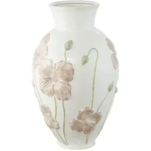 HOME STORY Vase   ¦ weiß ¦ Steinzeug ¦ Maße (cm): B: 21,5 H: 35