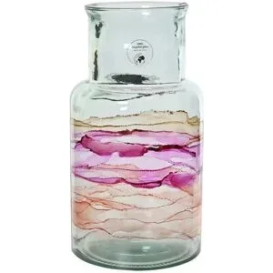 Höffner Vase   ¦ mehrfarbig ¦ Glas ¦ Maße (cm): H: 28  Ø: 15