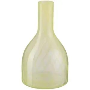 HOME STORY Vase   ¦ gelb ¦ Glas ¦ Maße (cm): H: 21,5  Ø: 12
