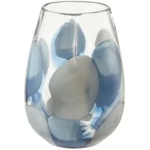 HOME STORY Vase   ¦ blau ¦ Glas ¦ Maße (cm): H: 21  Ø: 15