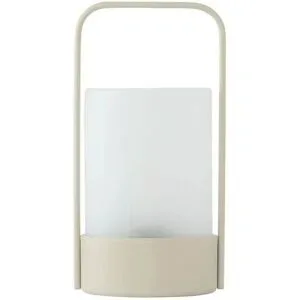 HOME STORY LED Laterne   ¦ beige ¦ Eisen,Glas,Kunststoff ¦ Maße (cm): B: 9,5 H: