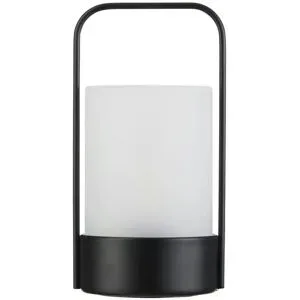 HOME STORY LED Laterne   ¦ schwarz ¦ Eisen,Glas,Kunststoff ¦ Maße (cm): B: 9,5