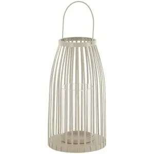 HOME STORY Laterne   ¦ beige ¦ Eisen,Glas ¦ Maße (cm): B: 16,5 H: 30
