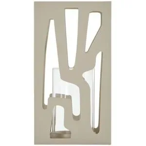 HOME STORY Laterne   ¦ beige ¦ Eisen,Glas ¦ Maße (cm): B: 14 H: 26