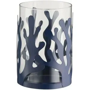 HOME STORY Windlicht   ¦ blau ¦ Eisen,Glas ¦ Maße (cm): B: 10,6 H: 15