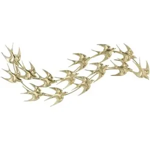 HOME STORY Wanddekoration Schwalbe   ¦ gold ¦ Metall,Eisen ¦ Maße (cm): B: 37,5