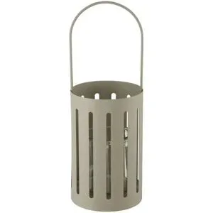 HOME STORY Laterne   ¦ beige ¦ Metall,Glas ¦ Maße (cm): H: 28  Ø: 16