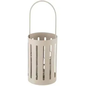 HOME STORY Laterne   ¦ beige ¦ Metall,Glas ¦ Maße (cm): H: 23  Ø: 12