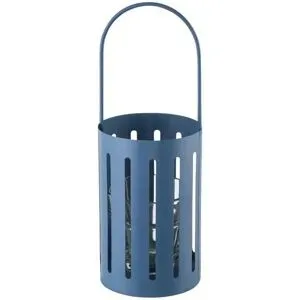 HOME STORY Laterne   ¦ blau ¦ Metall,Glas ¦ Maße (cm): H: 23  Ø: 12
