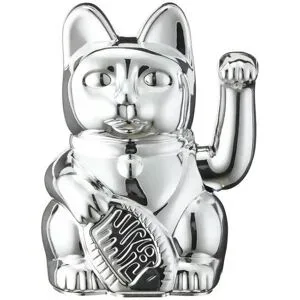 DONKEY Winkekatze   ¦ silber ¦ Kunststoff ¦ Maße (cm): B: 10,5 H: 15 T: 8.5
