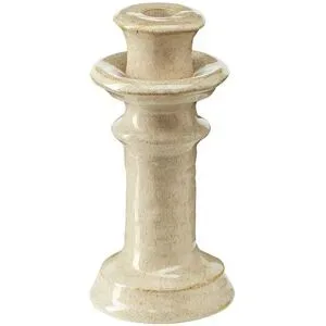 HOME STORY Kerzenhalter   ¦ beige ¦ Steingut ¦ Maße (cm): H: 19,5  Ø: 9.7