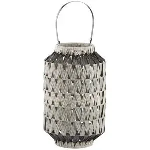 HOME STORY Laterne   ¦ grau ¦ PVC,Metall,Glas ¦ Maße (cm): H: 40,5  Ø: 25