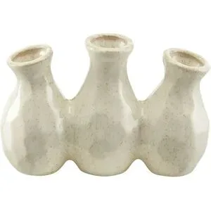 HOME STORY Vase  3er   ¦ creme ¦ Keramik ¦ Maße (cm): B: 18 H: 12 T: 6.0