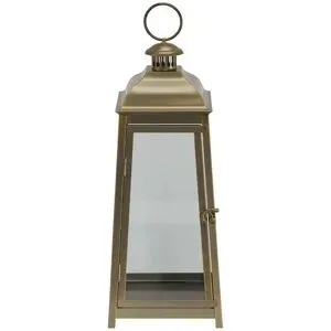 HOME STORY Laterne   ¦ gold ¦ Metall,Glas ¦ Maße (cm): H: 40,8  Ø: 16.5