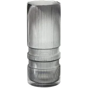 HOME STORY Vase   ¦ grau ¦ Glas ¦ Maße (cm): H: 30  Ø: 12