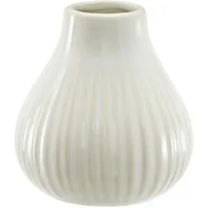 HOME STORY Vase   ¦ weiß ¦ Porzellan ¦ Maße (cm): H: 9  Ø: 8.5