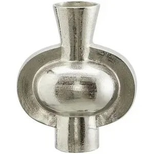 HOME STORY Vase   ¦ silber ¦ Aluminium ¦ Maße (cm): B: 26 H: 32 T: 16.0