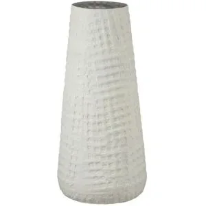 HOME STORY Vase   ¦ weiß ¦ Aluminium ¦ Maße (cm): H: 45  Ø: 20