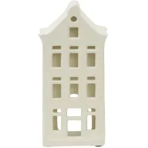 HOME STORY Windlicht Haus   ¦ creme ¦ Aluminium ¦ Maße (cm): B: 10 H: 20,5 T: