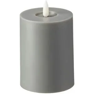 Höffner LED Kerze   ¦ grau ¦ Kunststoff ¦ Maße (cm): H: 12,3  Ø: 7.5