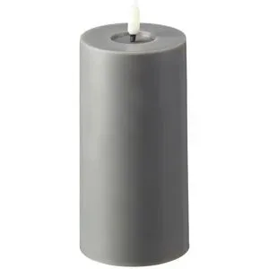 Höffner LED Kerze   ¦ grau ¦ Kunststoff ¦ Maße (cm): H: 17  Ø: 7.5