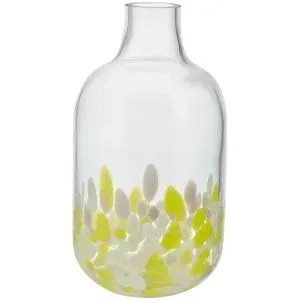 HOME STORY Vase   ¦ gelb ¦ Glas ¦ Maße (cm): H: 29,5  Ø: 16