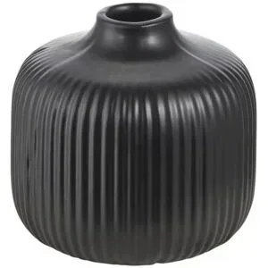 HOME STORY Vase   ¦ schwarz ¦ Dolomite ¦ Maße (cm): H: 10  Ø: 10.5
