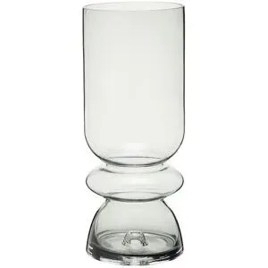 HOME STORY Vase   ¦ grau ¦ Glas ¦ Maße (cm): B: 14,5 H: 36