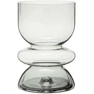 HOME STORY Vase   ¦ grau ¦ Glas ¦ Maße (cm): B: 16 H: 24