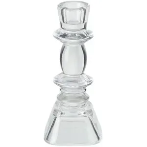 HOME STORY Kerzenhalter   ¦ transparent/klar ¦ Glas ¦ Maße (cm): B: 7 H: 15,5