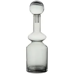 HOME STORY Vase mit Aufsatz   ¦ grau ¦ Glas ¦ Maße (cm): B: 13 H: 42
