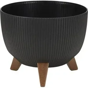 Höffner Pflanzschale   ¦ schwarz ¦ Kunststoff ¦ Maße (cm): H: 18  Ø: 29