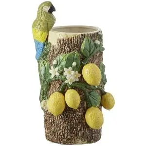 HOME STORY Vase Papagei   ¦ mehrfarbig ¦ Dolomite ¦ Maße (cm): B: 19 H: 33,2 T: