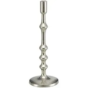 HOME STORY Kerzenständer   ¦ silber ¦ Aluminium ¦ Maße (cm): H: 40  Ø: 14.5