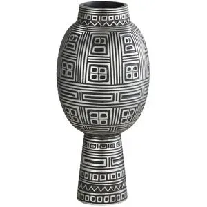 HOME STORY Deko Vase   ¦ schwarz ¦ Polyresin (Kunstharz) ¦ Maße (cm): H: 51  Ø:
