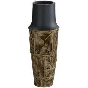 HOME STORY Deko Vase   ¦ braun ¦ Polyresin (Kunstharz) ¦ Maße (cm): H: 44,5  Ø: