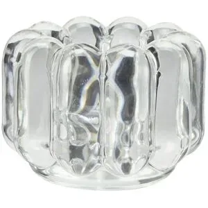 HOME STORY Teelichthalter   ¦ transparent/klar ¦ Glas ¦ Maße (cm): H: 6,5  Ø: 8